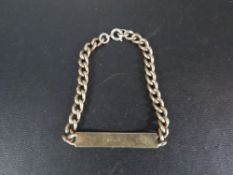 A mens hallmarked silver I.D bracelet 19g