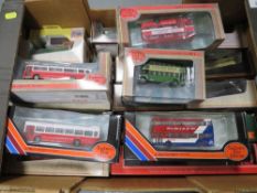 A tray of assorted boxed and unboxed die cast vehicles to include Gilbow etc