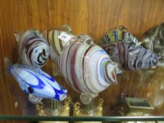 Seven end of day glass fish