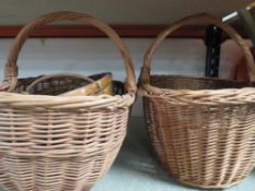 Two wicker baskets etc