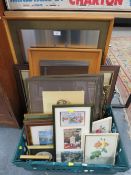 A quantity of assorted pictures and prints etc., to include a print of an Oriental style tiger