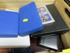 A collection of mostly modern coins and sets, to include crowns, US State quarters, Tristan Da Cunha