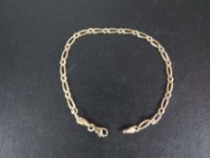 A yellow metal bracelet stamped 14k approx weight 4.5g