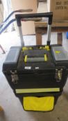 A pull along tool box and contents