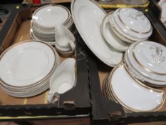 Two trays of gilded ceramics