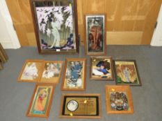 A collection of ten assorted vintage advertising / fashion mirrors, to include Vogue examples, an