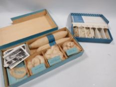 An educational aid sample for the demonstration of textile production from raw cotton/fleece to