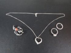 Silver jewellery including Pandora