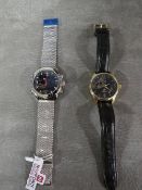 A gentlemens Pendule automatic wristwatch on leather strap, together with a Naviforce wristwatch