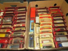 Two trays of assorted model cars to include Days Gone By and Models of Yesteryear etc