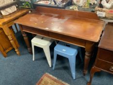 A Victorian mahogany two drawer wash stand. S/D