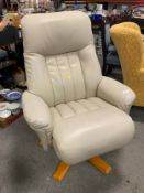 A modern revolving armchair