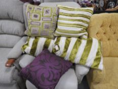A selection of assorted cushions