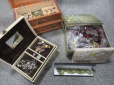 A collection of assorted costume jewellery etc