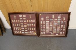 Two large framed collectors cigarette cards
