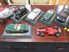 A tray of assorted model cars to include Burago etc