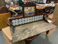 An Edwardian marble top