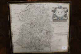 An antique map of Shropshire by Robert Morden