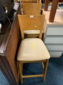 A pair of modern bars stools