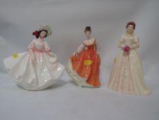 Three Royal Doulton figurines to include Wedding Celebrations