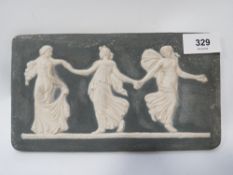 A Wedgwood style Dancing Hours ceramic plaque