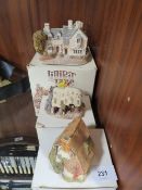 Three boxed Lilliput Lane cottages