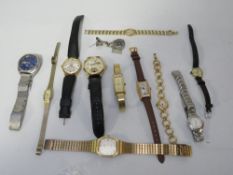 A bag of assorted wristwatches