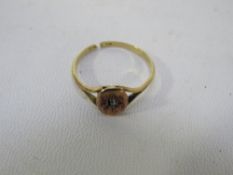 A hallmarked 18 carat gold ring A/F approx weight 1.9g