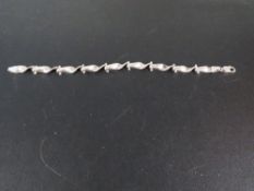 A hallmarked silver bracelet