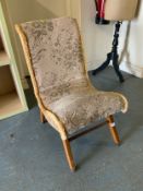 A small retro slipper chair