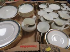 Two trays of Royal Doulton Coleridge tea and dinner ware
