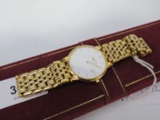 A gold plated Longines wristwatch