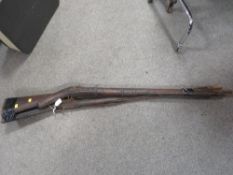 Two Victorian long bore percussion pin fire rifles