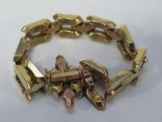 A hallmarked 9 carat gold bracelet A/F approx weight 20g