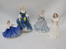 Three Royal Doulton figurines to include Hilary together with another (4)