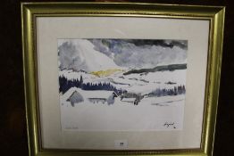 Frederick John England - a mixed media study of Enzelberg