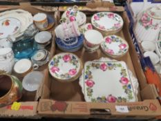 Three trays of assorted ceramics