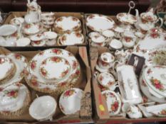 Four trays of Royal Albert Old County Roses Approx 110 pieces