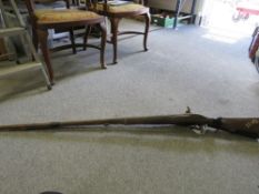 Two Victorian long bore percussion pin fire rifles