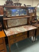 An Edwardian marble topped washstand