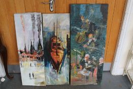 Frederick John England - three oils on canvas paintings