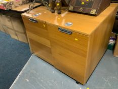 Two modern filing cabinets