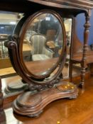 A Victorian mahogany dressing mirror