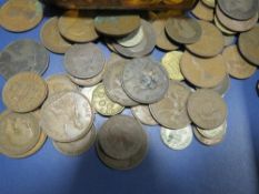 A small tray of assorted antique and collectable coinage
