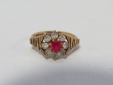 A hallmarked 9 carat gold dress ring approx weight 3g