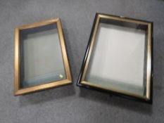 Two glazed display cabinets