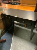 A modern two drawer desk/table