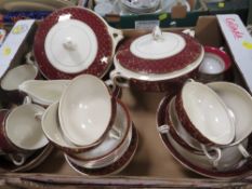 Two trays of Meakin dinnerware together with two trays of assorted ceramics to include Noritake (4)
