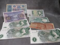 A group of Bank of England and regional notes to include a British Linen Bank 1957 1 pound and a