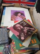 A collection of LP records and 7